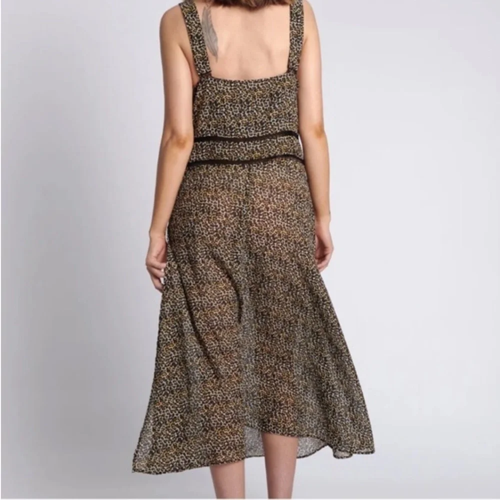 One Teaspoon Night Lover Long Line Maxi Dress - Animal Leopard Print